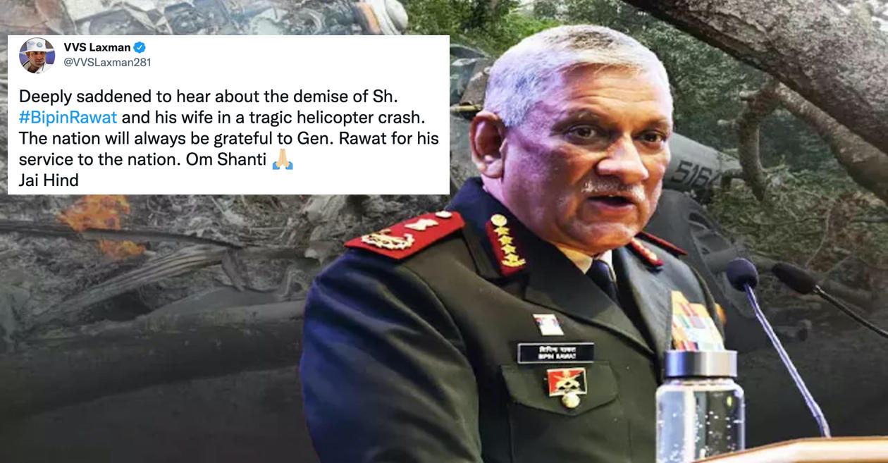 VVS Laxman, Virat Kohli & others condole the death of CDS Gen Bipin Rawat in a fatal chopper crash