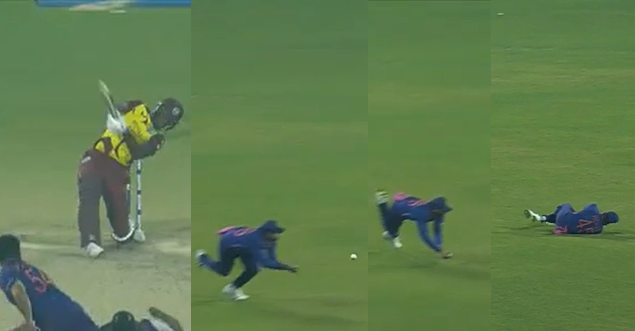 WATCH: Rohit Sharma plucks a brilliant diving catch to dismiss Dominic Drakes – IND vs WI, 3rd T20I