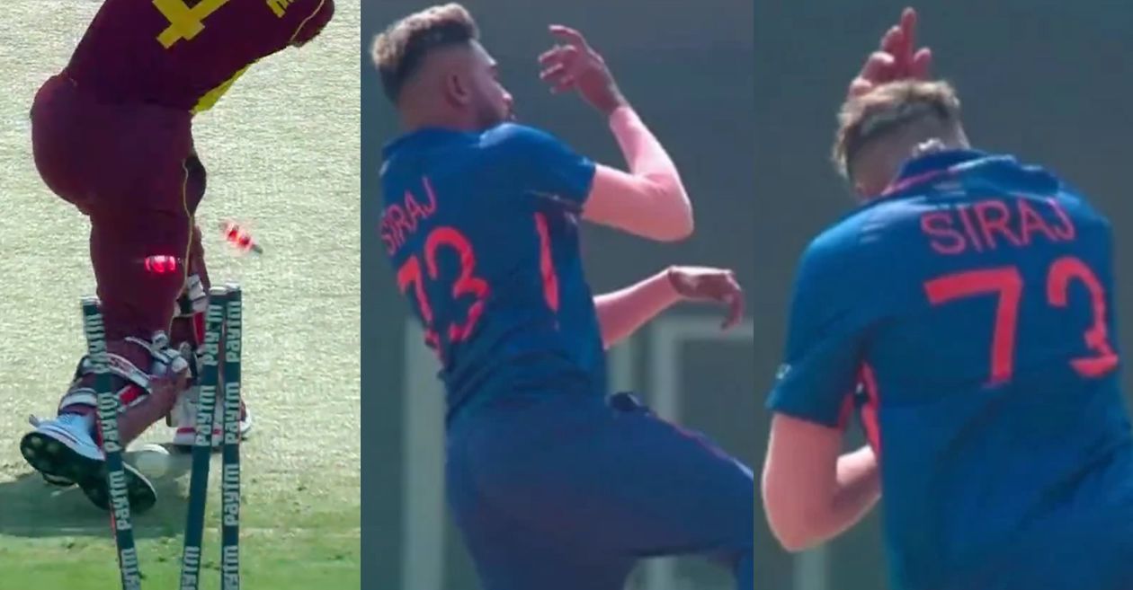 WATCH: Mohammed Siraj recreates Cristiano Ronaldo’s ‘Siuu’ celebration after dismissing Shai Hope