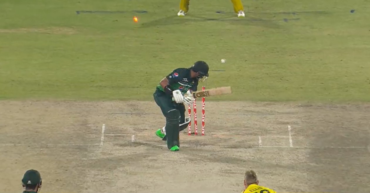 WATCH: Nathan Ellis bowls a fiery yorker to see-off Imam ul Haq during Australia’s big win over Pakistan