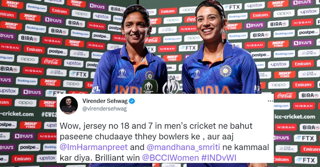 Twitter reactions: Smriti Mandhana, Harmanpreet Kaur help India crush West Indies in Women’s World Cup