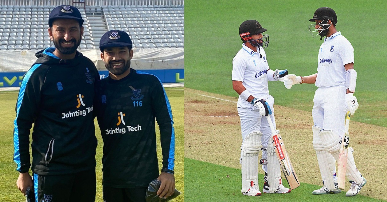 India-Pakistan fans celebrate as Cheteshwar Pujara and Mohammad Rizwan make their debut for Sussex