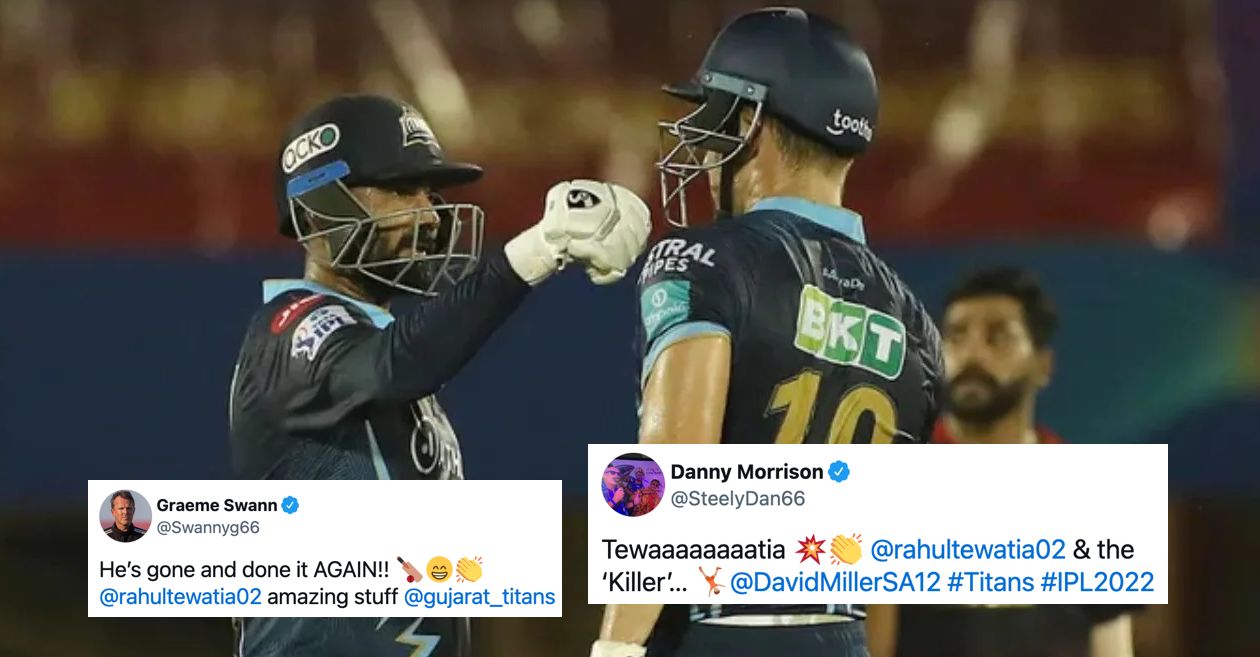 Twitter reactions: Rahul Tewatia, David Miller seal the deal for GT against RCB