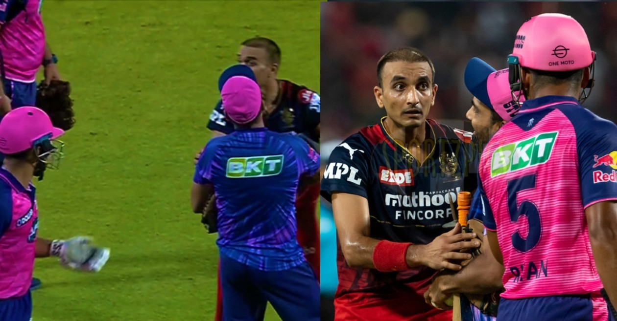 IPL 2022 [WATCH]: Riyan Parag, Harshal Patel engage in a war of words during RCB vs RR clash