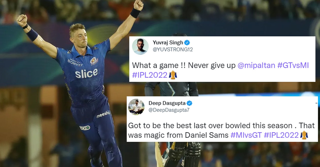 Twitter reactions: Daniel Sams holds nerve as MI stuns GT in a nail-biting thriller at IPL 2022