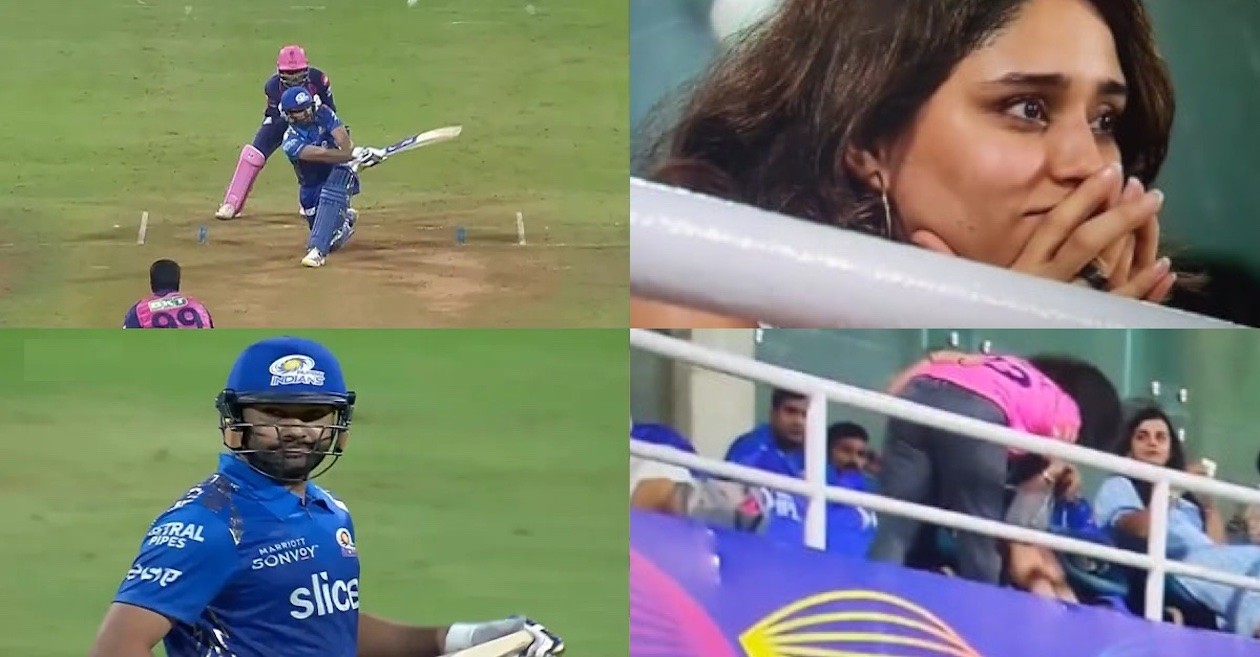 WATCH: Prithi Ashwin consoles Ritika Sajdeh after Rohit Sharma’s dismissal – IPL 2022, RR vs MI