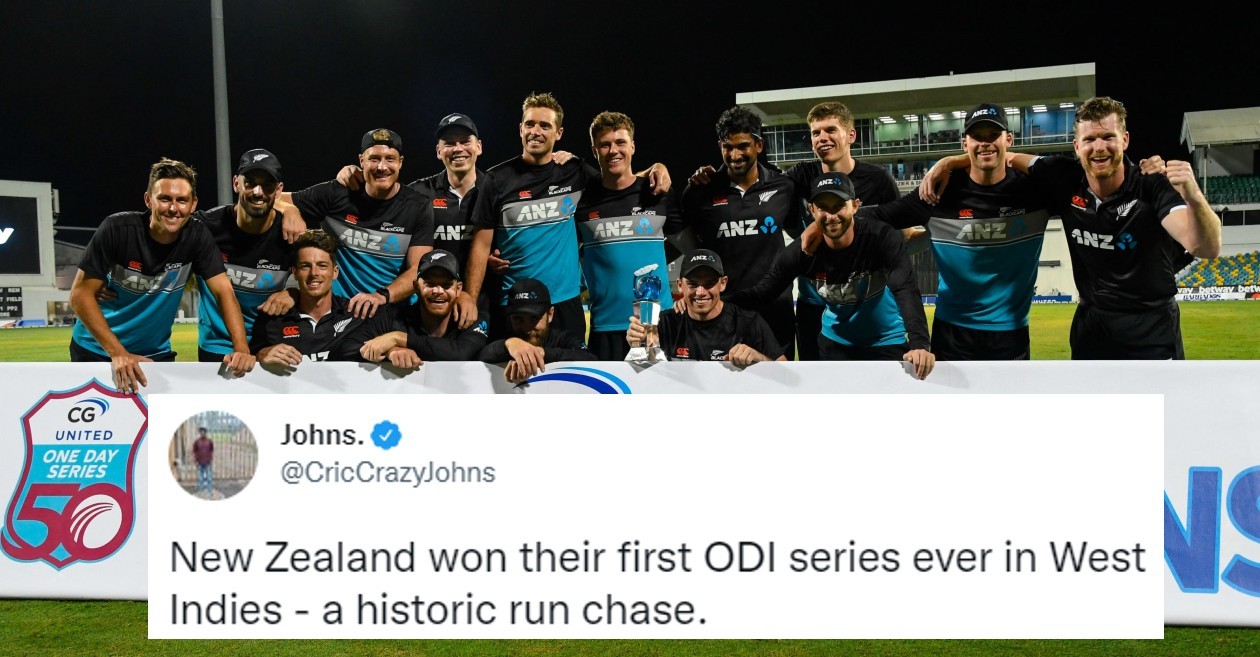 Twitter reactions: Batters shine in New Zealand’s first-ever ODI series win in West Indies