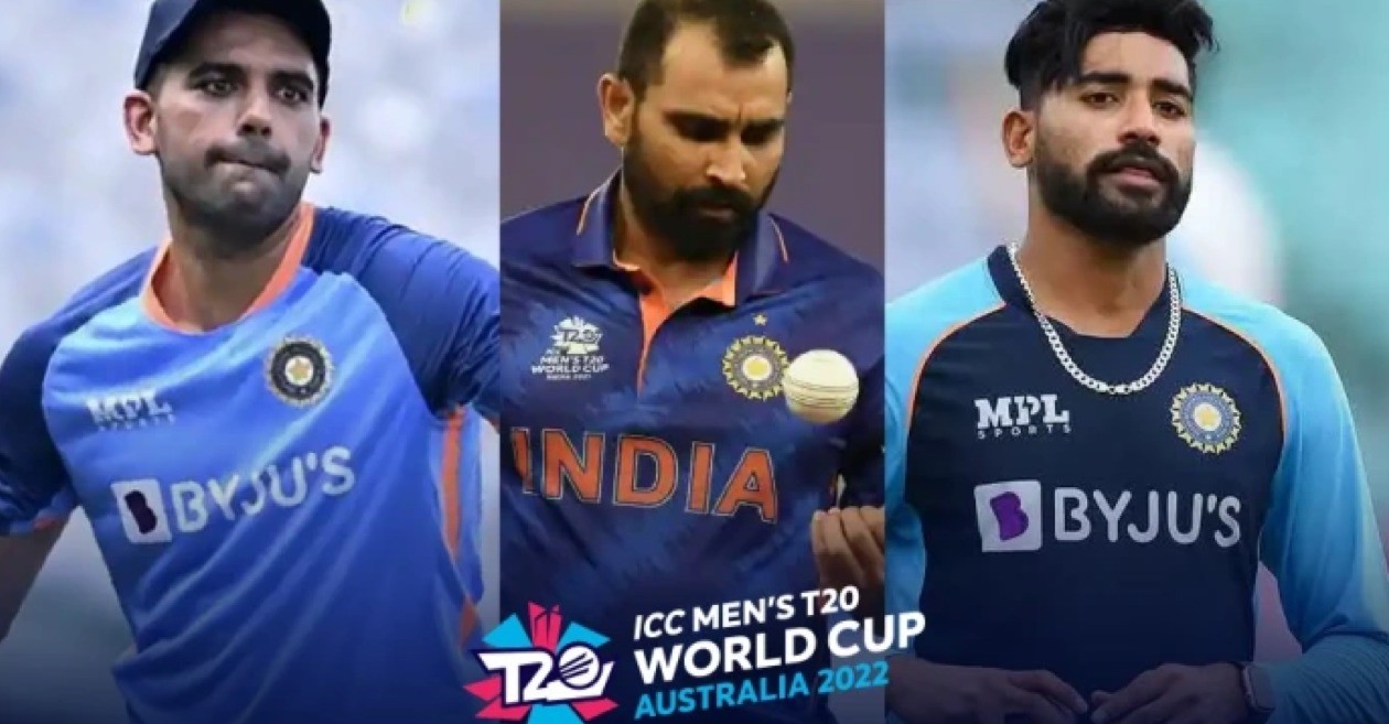 Deepak Chahar out of T20 World Cup; Shardul Thakur, Mohammed Shami & Siraj to join Team India in Australia