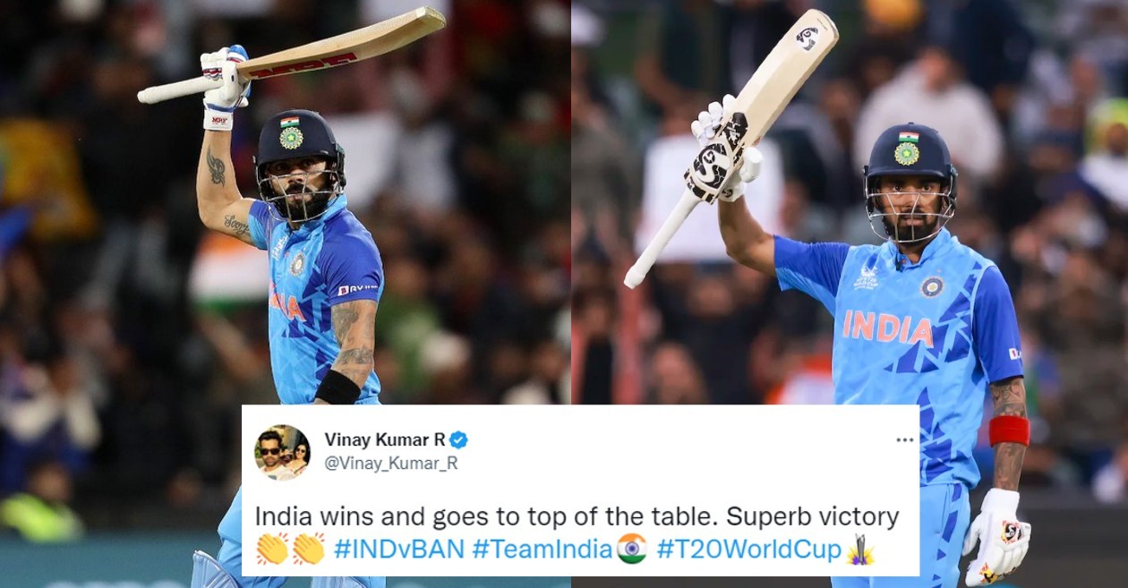 Twitter reactions: Virat Kohli, KL Rahul sizzle in India’s thrilling win over Bangladesh – T20 World Cup 2022