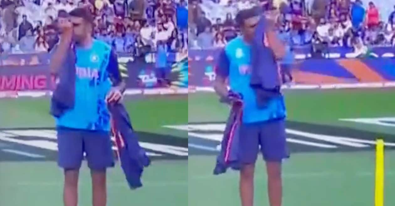 Ravichandran Ashwin reacts to the viral going video of his sniffing act at T20 World Cup 2022