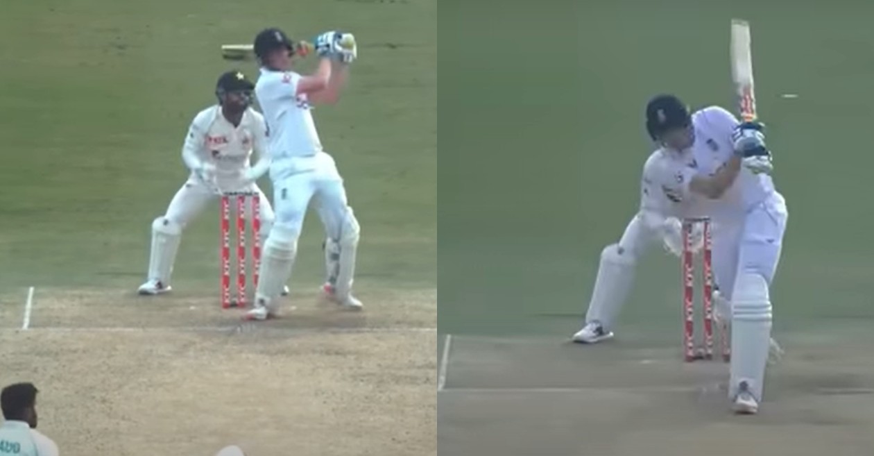 WATCH: Harry Brook hits Saud Shakeel for six consecutive fours in an over in Rawalpindi Test