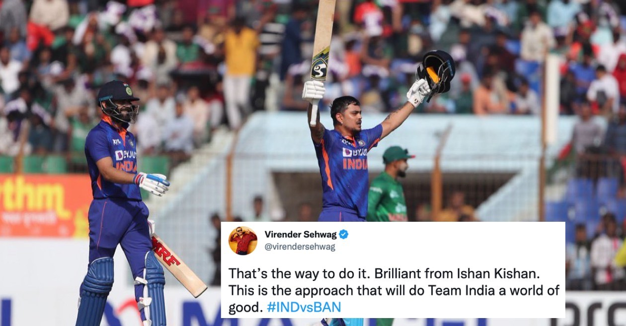 BAN vs IND: Twitter erupts as Ishan Kishan smashes fastest double century in ODI cricket