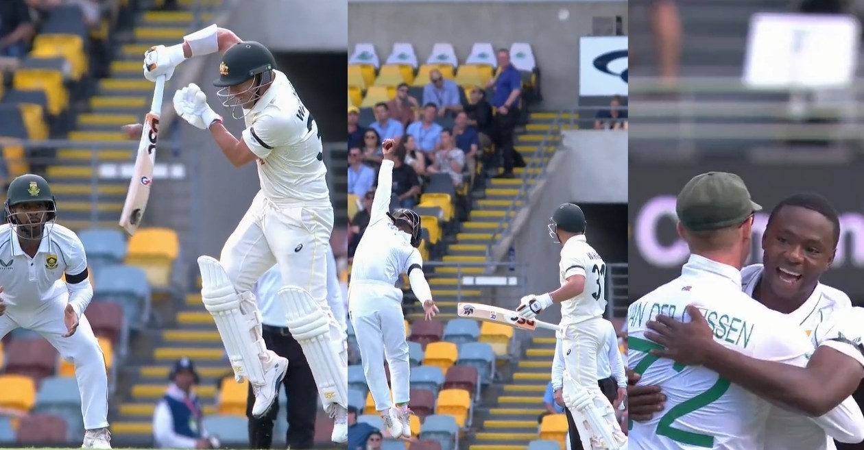 AUS vs SA – WATCH: Khaya Zondo takes a screamer as Kagiso Rabada dismisses David Warner for a golden duck