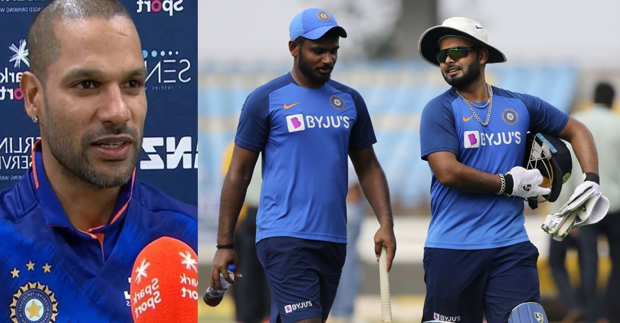 Shikhar Dhawan reveals the reason behind giving preference to Rishabh Pant over Sanju Samson