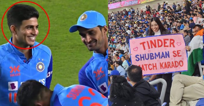 Shubman Gill gets Tinder proposal from a fan girl during the third T20I against New Zealand