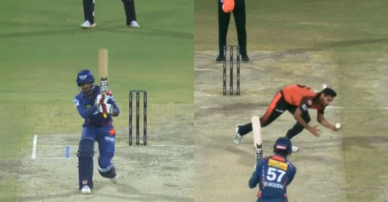 IPL 2023 [WATCH]: Bhuvneshwar Kumar takes a stunning follow-through catch to dismiss Deepak Hooda in LSG vs SRH clash