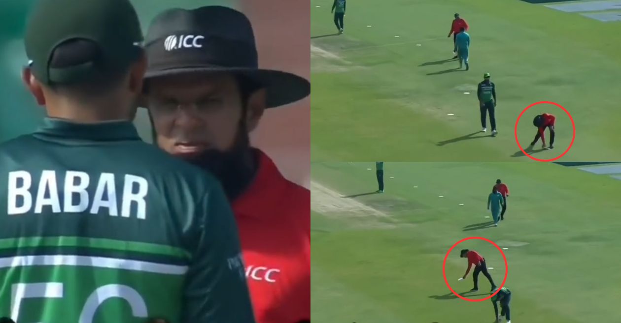 PAK vs NZ [WATCH]: Umpire Aleem Dar stops play in second ODI to rectify an uncommon error; Pakistan Cricket gets brutally trolled