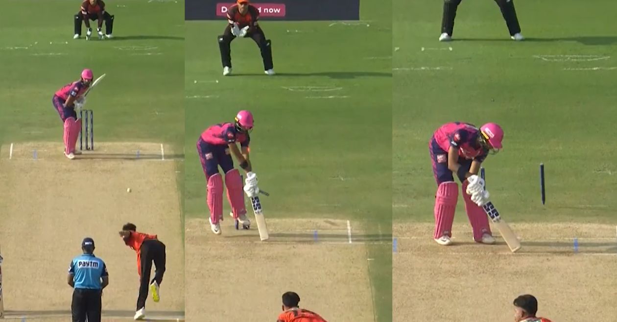 IPL 2023, WATCH: Umran Malik uproots Devdutt Padikkal’s off-stump with a 149kph scorcher in SRH vs RR clash