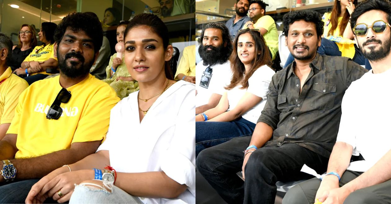 IPL 2023: Nayanthara, Dhanush and others grace Chepauk Stadium during CSK vs MI clash