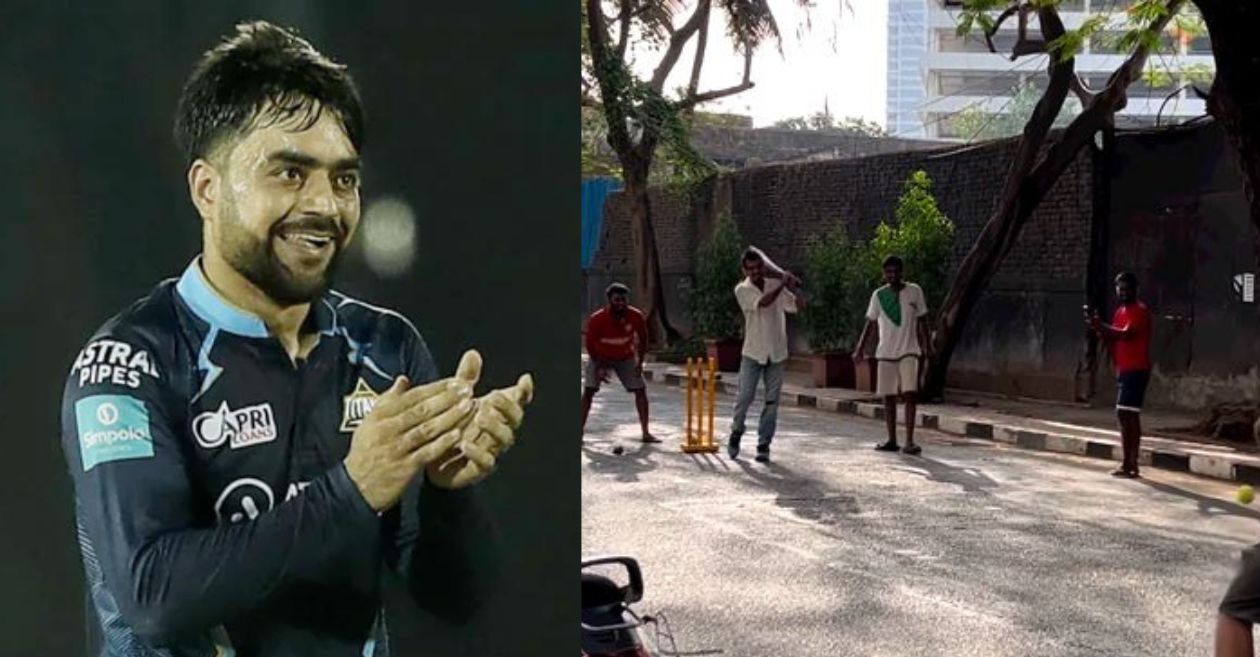 Rashid Khan pokes fun at Yuzvendra Chahal as the Indian spinner plays gully cricket