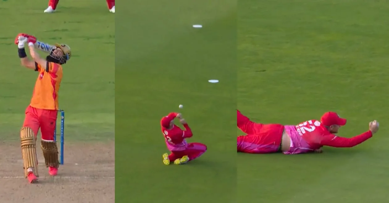 WATCH: Roelof van der Merwe takes a sensational juggling catch to get rid of Moeen Ali in The Hundred 2023