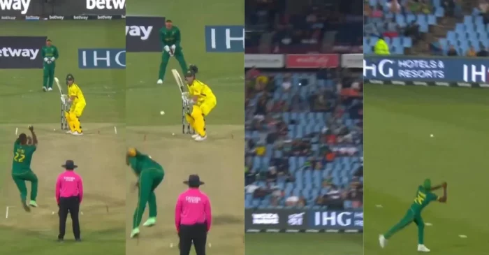 WATCH: South Africa’s Kagiso Rabada takes an incredible backward-running catch to remove Nathan Ellis – SA vs AUS 2023, 4th ODI