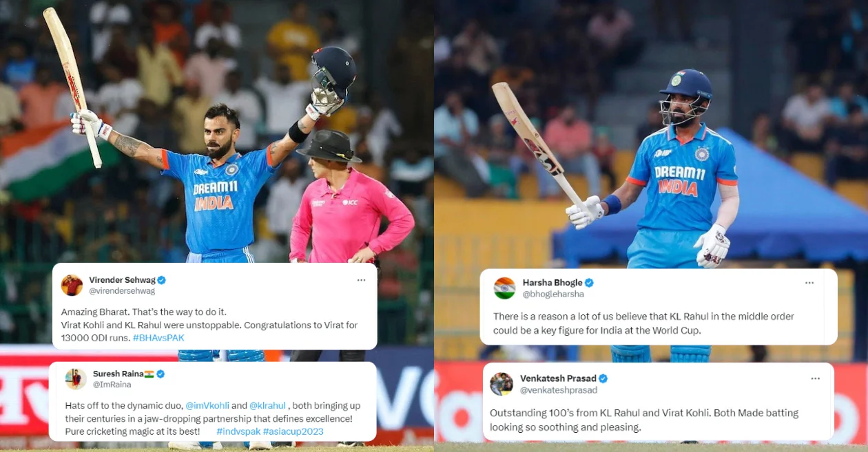 Cricket fraternity erupts as Virat Kohli and KL Rahul light up R. Premadasa Stadium with brilliant centuries – IND vs PAK, Asia Cup 2023