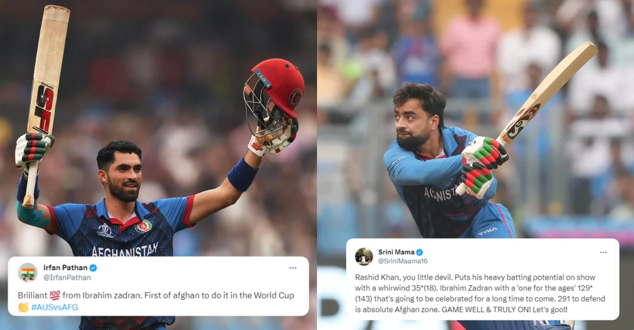 Fans react as Ibrahim Zadran, Rashid Khan power Afghanistan to a record total against Australia – ODI World Cup 2023