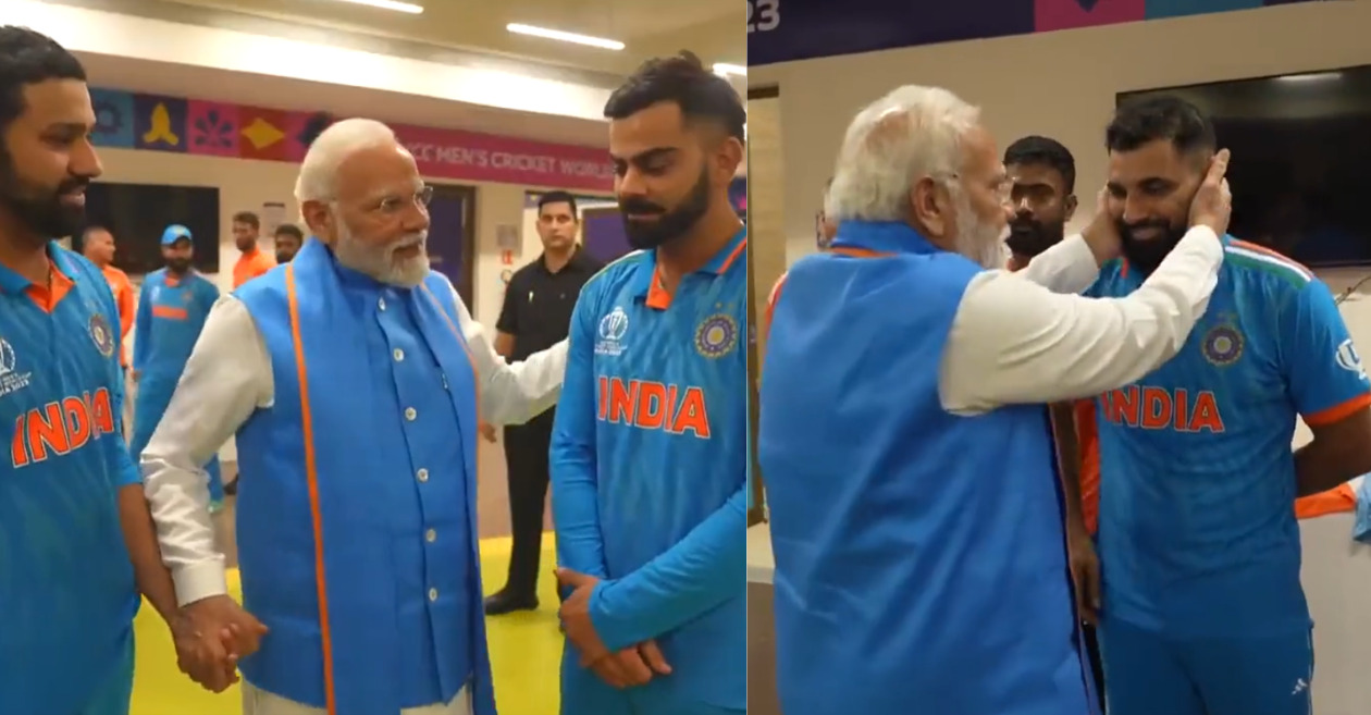 WATCH: Narendra Modi visits India’s dressing room after their loss in the CWC 2023 final; consoles squad members