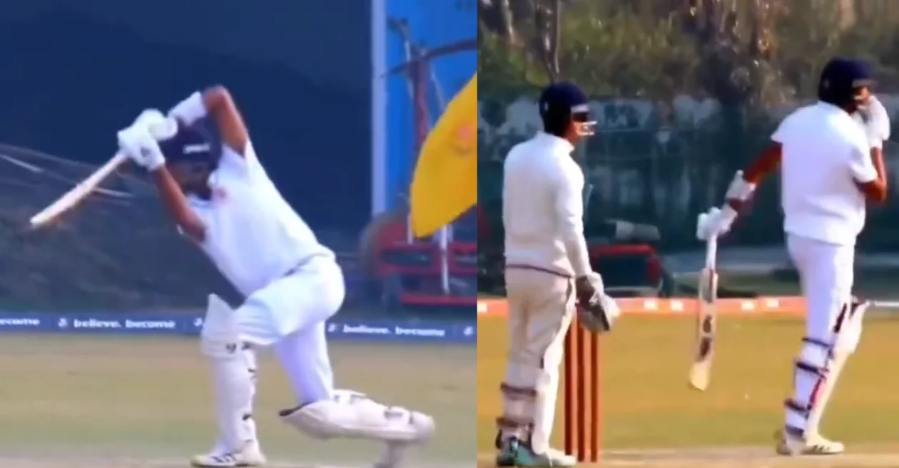 WATCH: Rahul Dravid’s son Samit Dravid smashes 98 runs in Cooch Behar Trophy