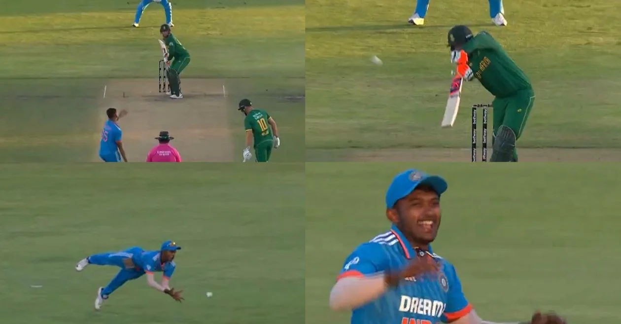 WATCH: Sai Sudharsan’s gravity-defying catch of Heinrich Klaasen steals the show in series decider against South Africa