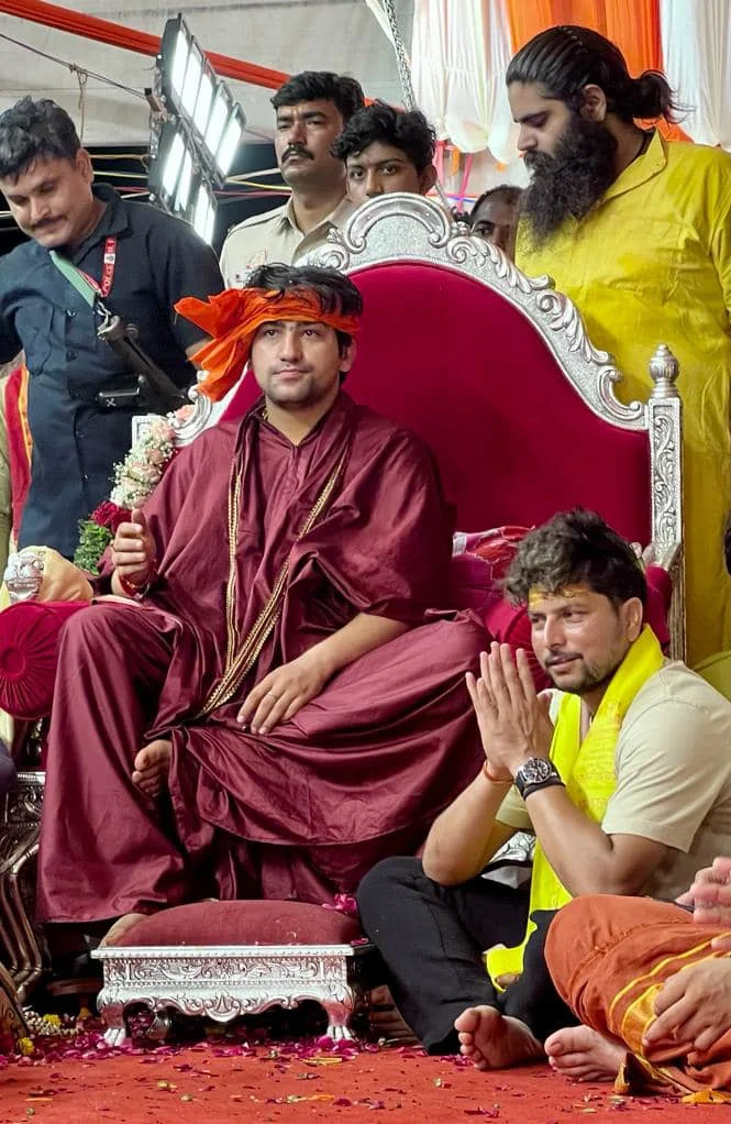 Kuldeep Yadav at Bageshwar Dham Sarkar