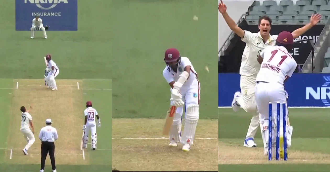 WATCH – Pat Cummins’ masterful in-swinger sends Kraigg Brathwaite packing – AUS vs WI 2024, 1st Test