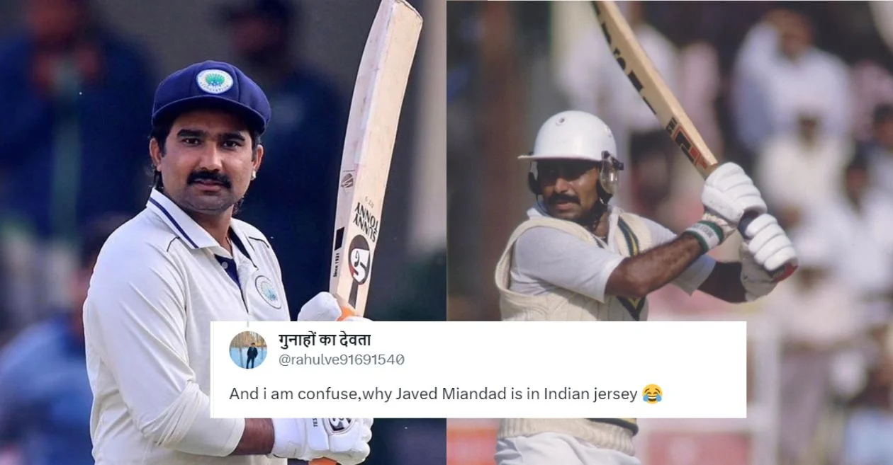 Netizens go wild as Rahul Tewatia’s new look sparks reminiscence of Pakistan legend Javed Miandad