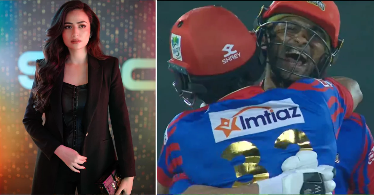 PSL 2024: Shoaib Malik’s wife Sana Javed goes ecstatic as her husband’s last-ball boundary help Karachi Kings beat Lahore Qalandars