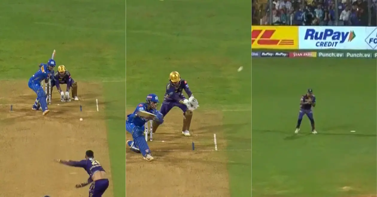 IPL 2024 [WATCH]: Varun Chakaravarthy outfoxes Tilak Varma with a mysterious delivery in MI vs KKR clash