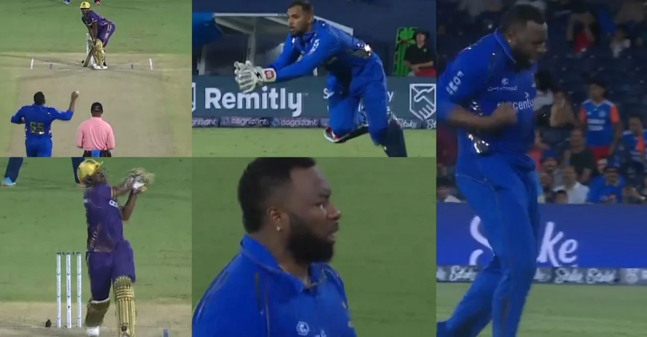 MLC 2024 [WATCH]: Kieron Pollard’s wild celebration after dismissing Andre Russell in the LAKR vs MINY game