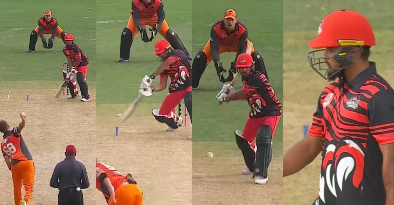 WATCH: Dilpreet Bajwa thrashes Andrew Tye for 28 runs in a single over during the GT20 Canada 2024 game