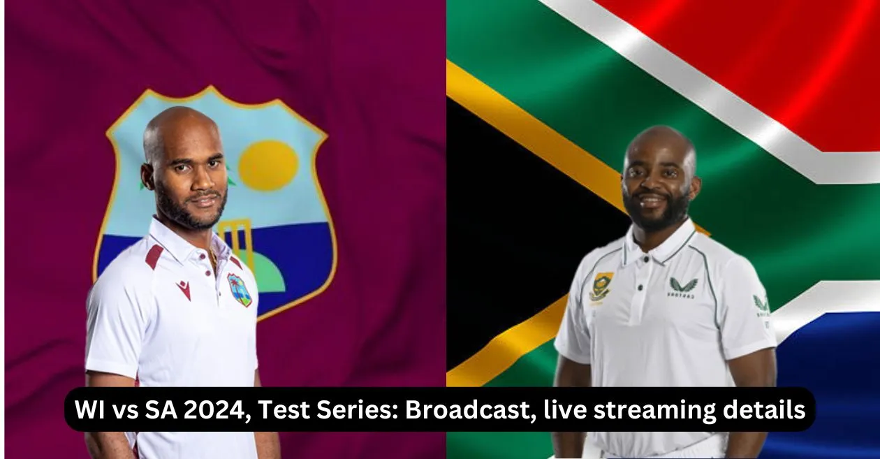 WI vs SA 2024, Test Series: Broadcast, live streaming details – When and Where to watch in India, UK, & South Africa