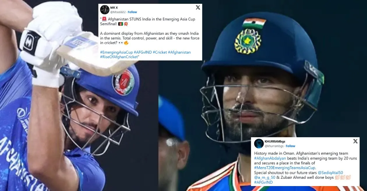 Twitter reactions: Afghanistan A knocks India A out of Emerging Teams Asia Cup 2024