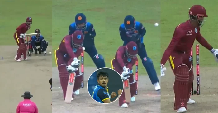 SL vs WI [WATCH]: Maheesh Theekshana’s spin masterclass dismisses Alick Athanaze in the second ODI