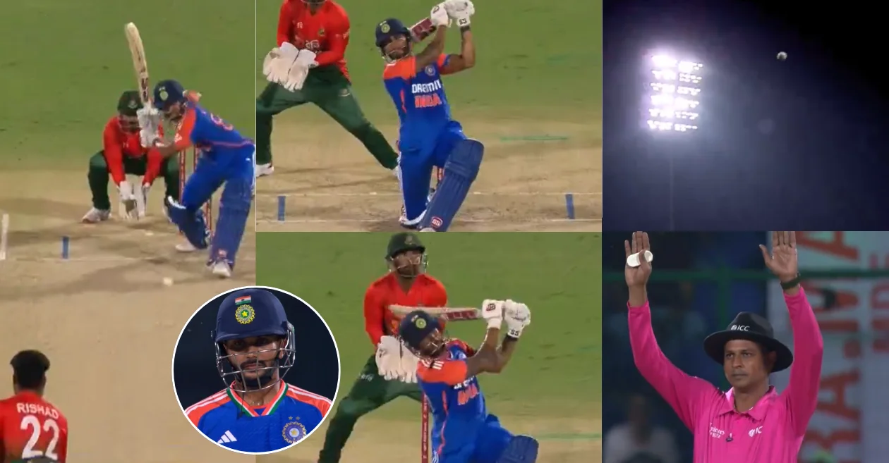 IND vs BAN [WATCH]: Nitish Kumar Reddy smashes two back-to-back sixes off Rishad Hossain in the second T20I