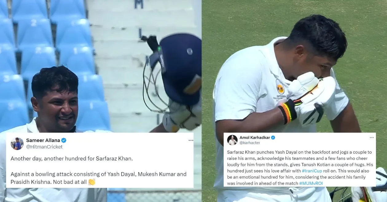 Fans erupt as Sarfaraz Khan smashes remarkable hundred for Mumbai against the Rest of India in Irani Cup 2024