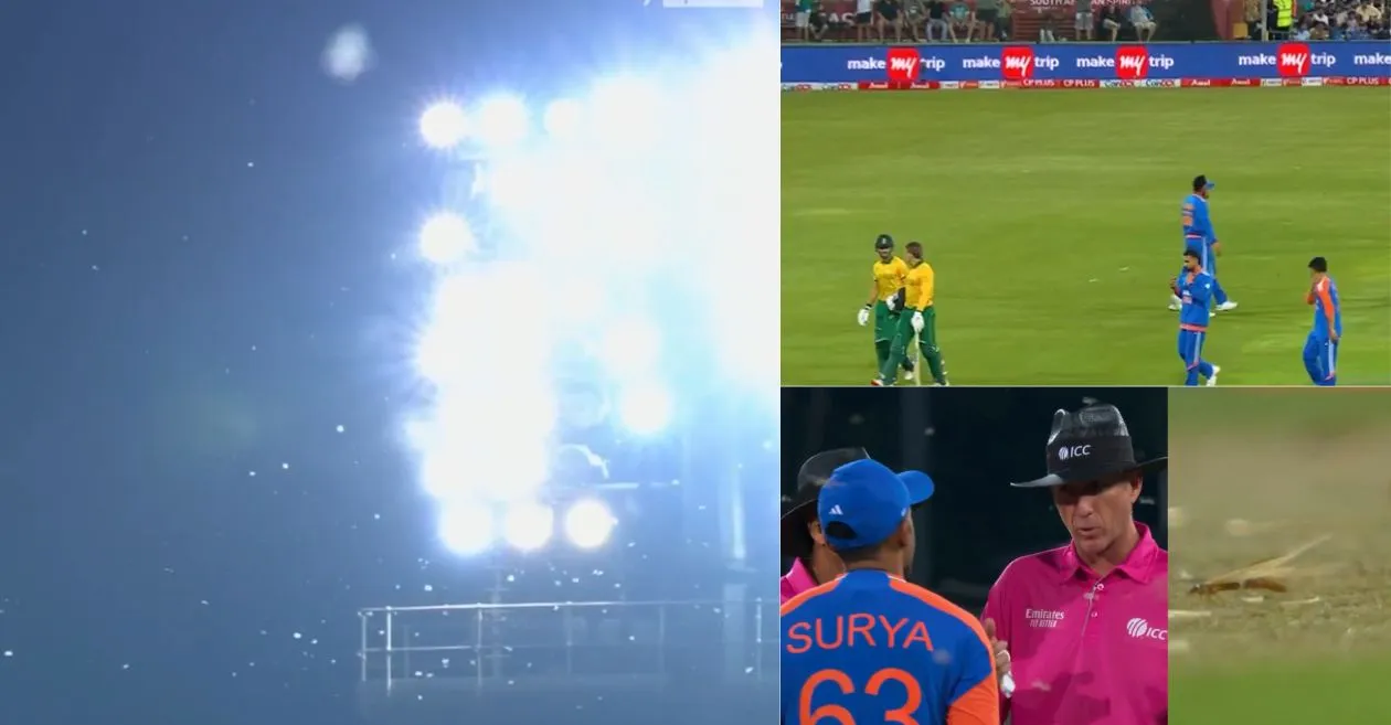 WATCH: Flying ants halt Centurion T20I between South Africa and India