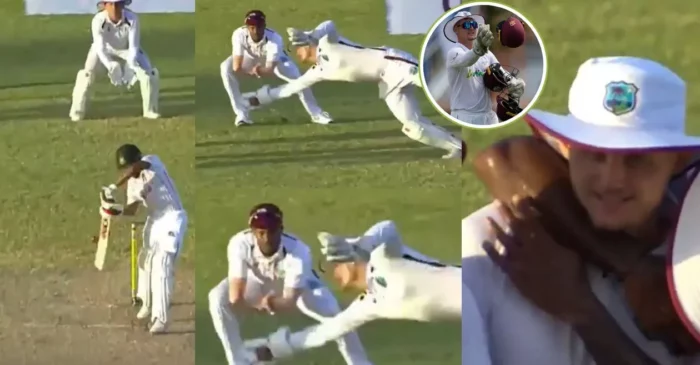 WI vs BAN [WATCH]: Joshua Da Silva plucks a screamer to remove Mehidy Hasan Miraz on Day 4 of the 1st Test