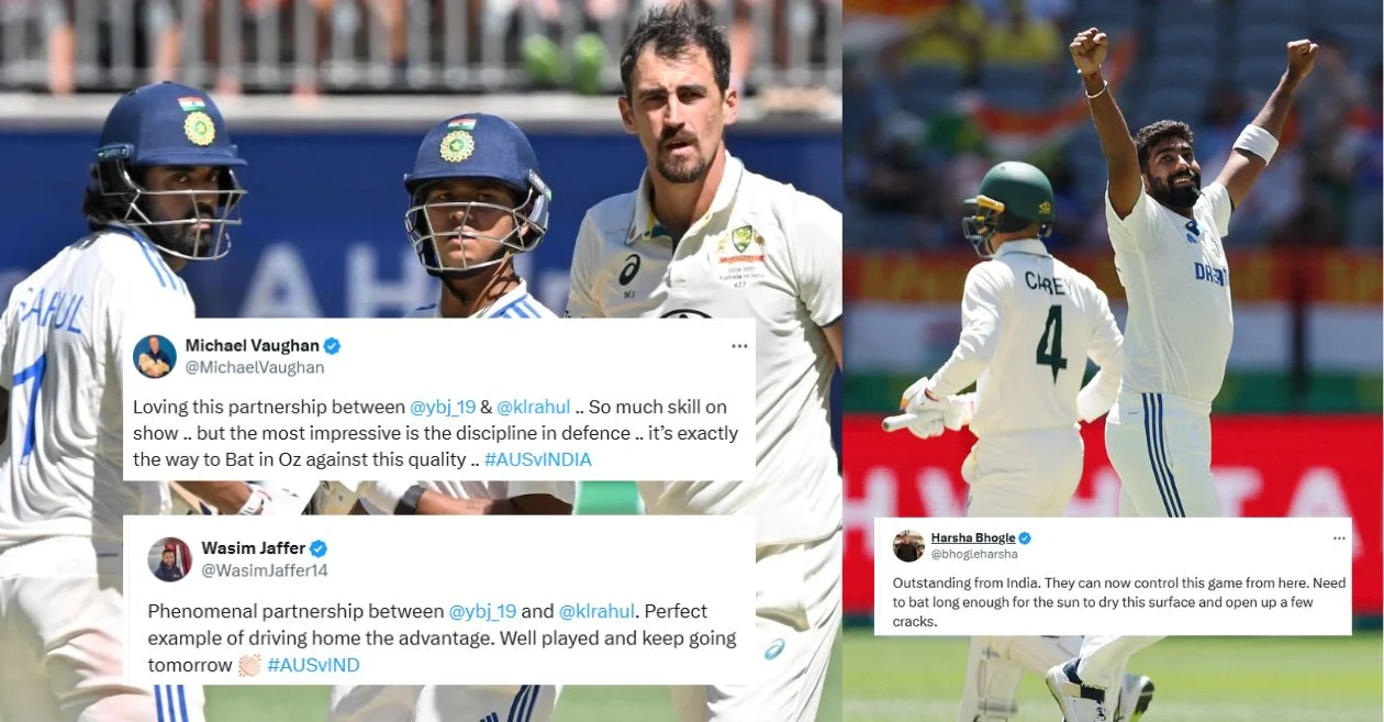 Twitter reactions: Yashasvi Jaiswal, KL Rahul put India in control over Australia on Day 2 of Perth Test