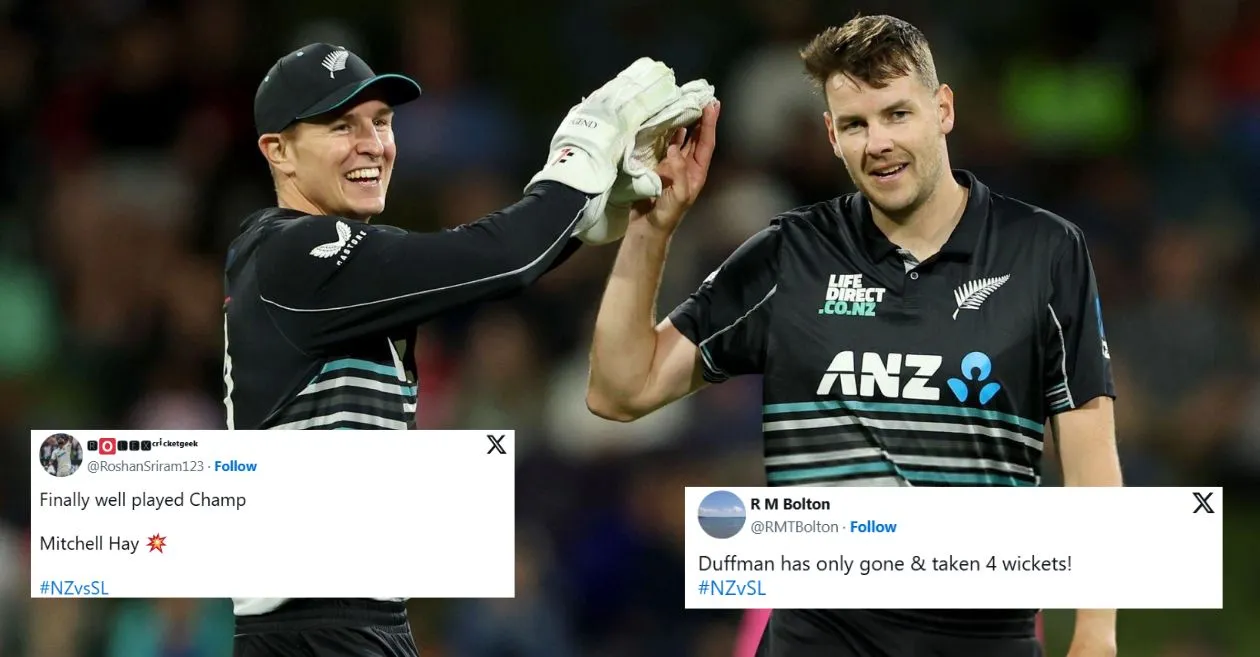 Twitter reactions: Mitchell Hay, Jacob Duffy propel New Zealand to a series-clinching victory over Sri Lanka in 2nd T20I