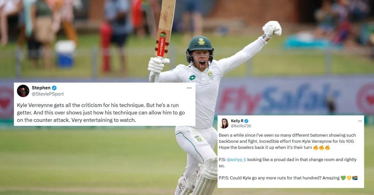 SA vs SL: Fans in awe as Kyle Verreynne smashes a spectacular hundred on Day 2 of the second Test