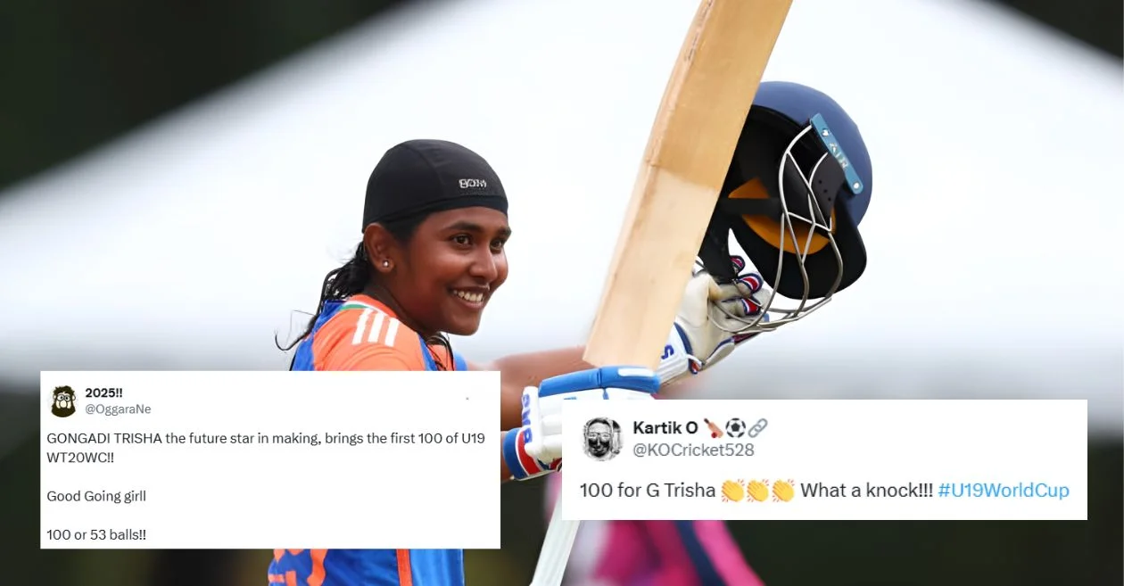 Twitter reactions: India’s Trisha Gongadi achieves a historic feat with maiden century in the U19 Women’s T20 World Cup 2025