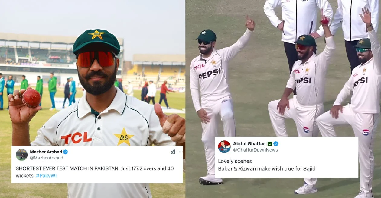 Twitter reactions: Sajid Khan shines as Pakistan demolishes West Indies by 127 runs in the 1st Test